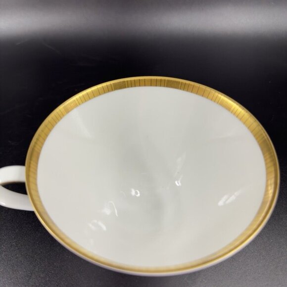 VTG Rosenthal Germany 3680 White Gold Band Black Lines Tea Cup And Saucer Set - Picture 8 of 14
